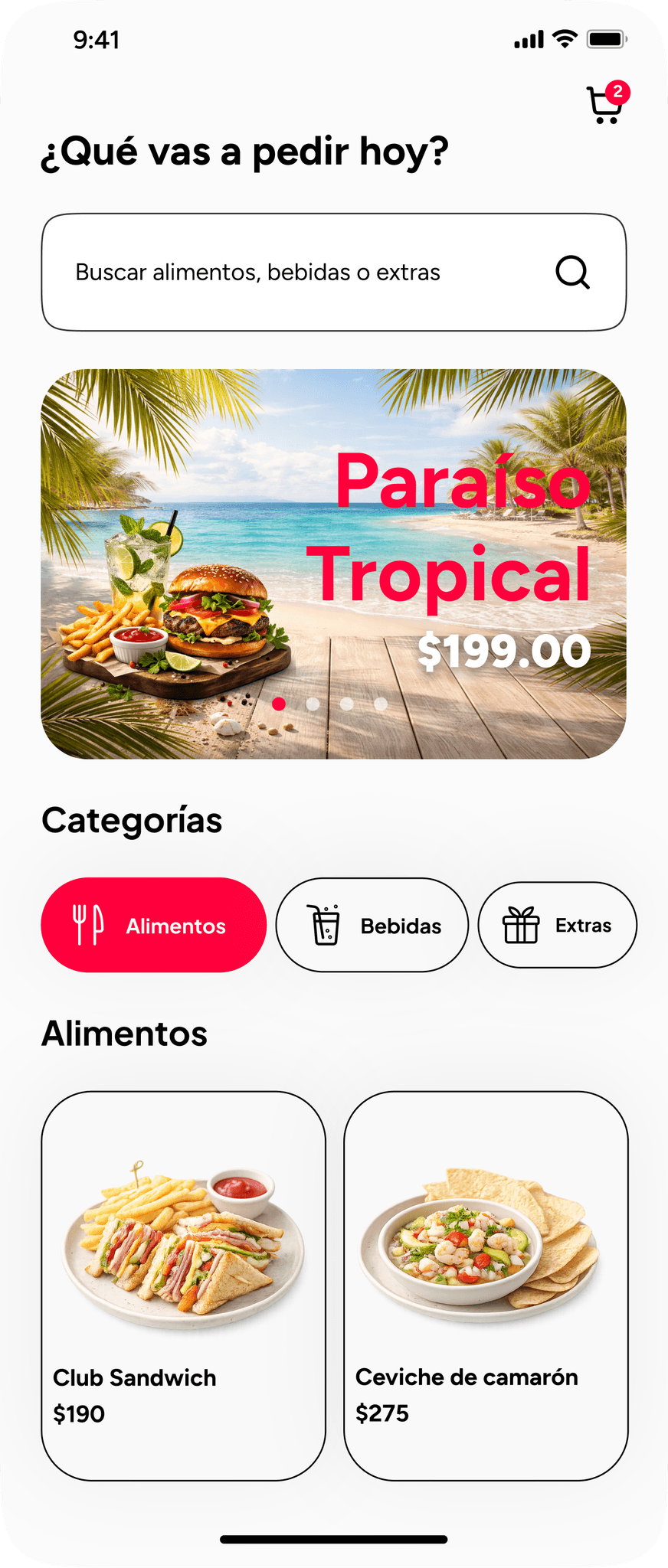 Explora las categorías y platillos del menú